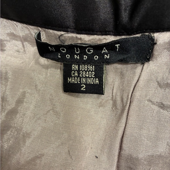 Nougat London Silk Black and Tan Sheer Layered Slip Skirt Size 2 - Picture 5 of 6